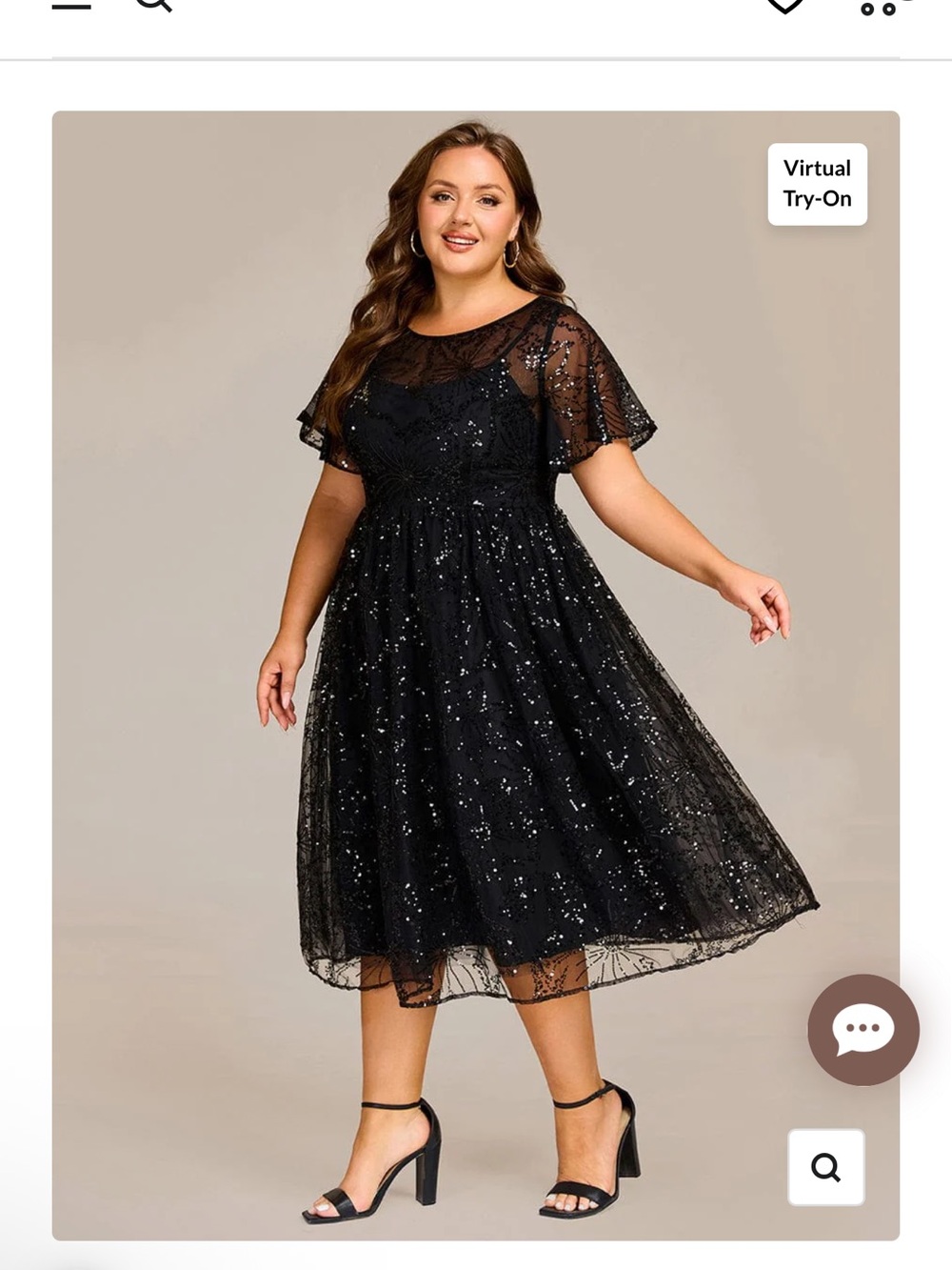 Ever Pretty Black Sequin Lace Formal Dress